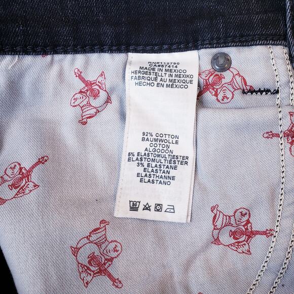 NWT TRUE RELIGION Straight No Flap Jeans Black Men's Size 33 ~ Style 101752 - Picture 6 of 12